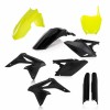 KIT PLÁSTICOS COMPLETO ACERBIS SUZUKI RM-Z 250 2010-2018 PRETO E AMARELO FLUO